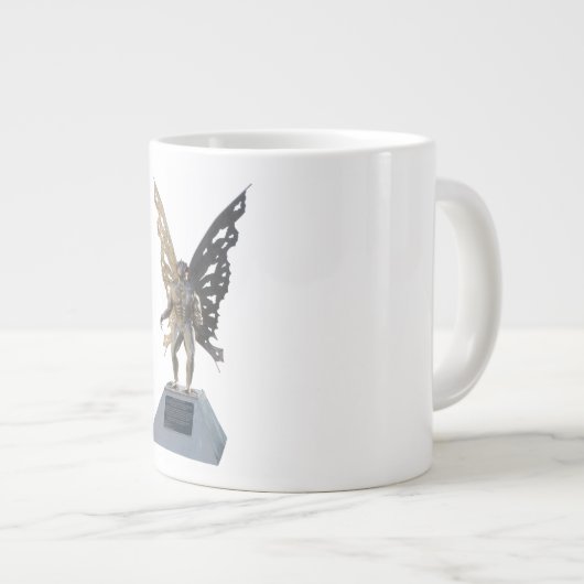 ポイント気持が良いウェストヴァージニアからのMothmanの彫像 ジャンボコーヒーマグカップ (正面右)