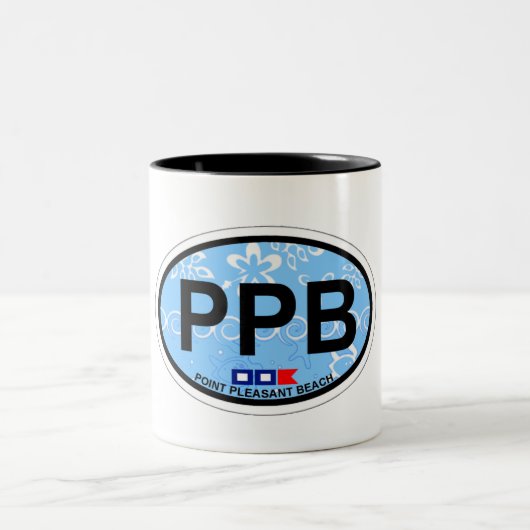 ポイント気持が良い浜 ツートーンマグカップ (中央)