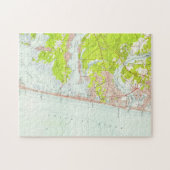 ポイント気持が良いNJ (1953年)のヴィンテージの地図 ジグソーパズル (横)