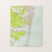 ポイント気持が良いNJ (1953年)のヴィンテージの地図 ジグソーパズル (縦)