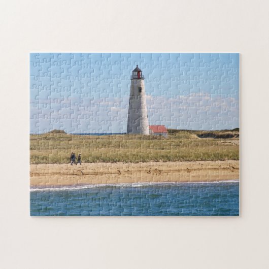 ポイント灯台Nantucket素晴らしいMAのジグソーパズル ジグソーパズル (横)