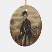 ポイント眺望の連合ドラマーの男の子ジョンClem セラミックオーナメント (右)