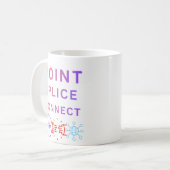 ポイント、スプライス、コネクト コーヒーマグカップ (正面左)