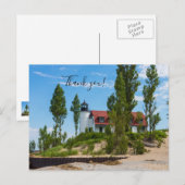 ポイント・ベツィー灯台感謝ポストカード ポストカード (正面/裏面)