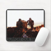 ポイント& 銃(4)の軍隊を支援 マウスパッド (マウス)