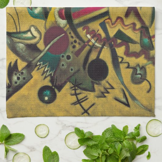 ポイントby Wassily Kandinsky,ヴィンテージ表現主義 キッチンタオル (折り畳み)