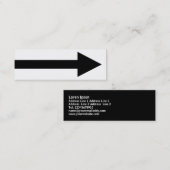 ポイントII全体 – 白黒 スキニー名刺 (正面/裏面)