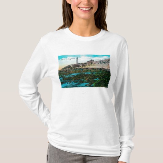ポイントLomaおよび干潮の灯台 Tシャツ (正面)