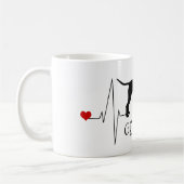 ポインパーソナライズされたターラブマイドッグハートビート コーヒーマグカップ (左)