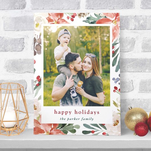 ポインモダンセチアフローラフレームの写真と文言 シーズンカード