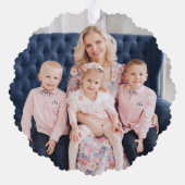 ポインモダンセチアリースと書道写真 オーナメントカード (裏面)