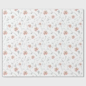 ポイン淡い色のセティアス枝水素朴色 ラッピングペーパー (フラット)