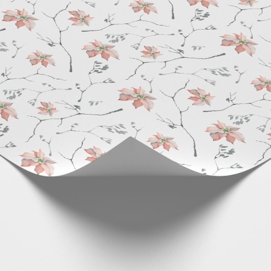 ポイン淡い色のセティアス枝水素朴色 ラッピングペーパー (角)