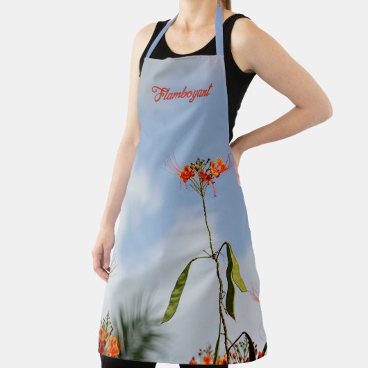ポイン王室のシアナフラムボーヤントフラワースカイブルー エプロン (インサイチュ)