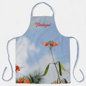 ポイン王室のシアナフラムボーヤントフラワースカイブルー エプロン (正面)
