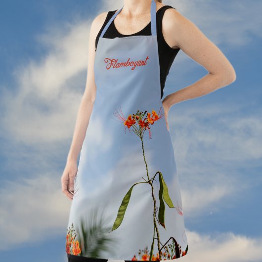 ポイン王室のシアナフラムボーヤントフラワースカイブルー エプロン