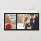 ポイン素朴セチアとレースの冬の日付を保存 セーブザデート (正面)