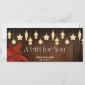 ポイン素朴セチアクリスマスオーナメントギフトカード (正面)