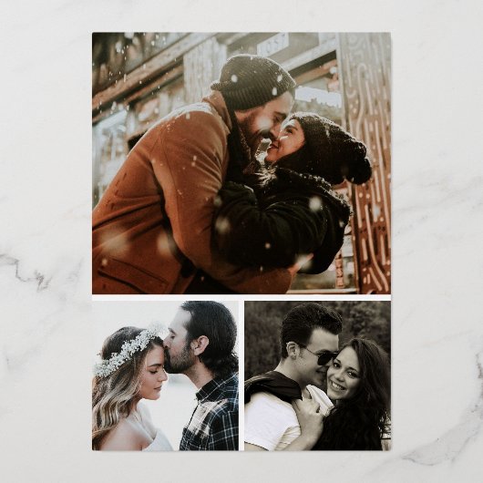 ポイン素朴セチアフローラブラック結婚クリスマス 箔招待状 (裏面)