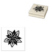 ポイン素朴セティアクリスマスフォークアートフラワー ラバースタンプ (押印)