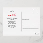 ポイン素朴セティアズベリー引っ越しましたホリデイ 箔招待状ポストカード (裏面)