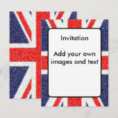 ポイン芸術的ティリスト英国ユニオンジャック国旗 招待状 (正面/裏面)