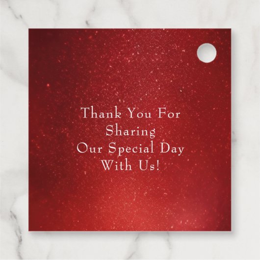 ポイン赤と白セチアリース水の色結婚の フェイバータグ (裏面)