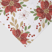 ポイン赤と白セチア&金ゴールドグリッタークリスマス 薄葉紙 (詳細)