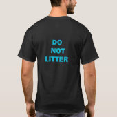 ポイ捨ては有害です Tシャツ (裏面)