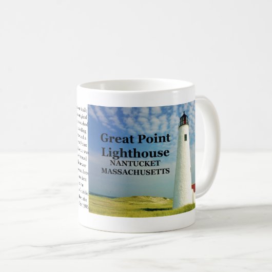 ポイ素晴らしントライトハウスナンタケットMAマグ コーヒーマグカップ (正面右)