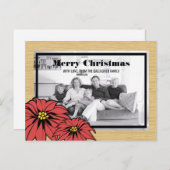 ポイ素朴ンセチア休日の写真 シーズンポストカード (正面/裏面)