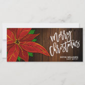 ポイ素朴ンセチア・クリスマス証明書ギフトカード (正面)