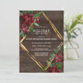 ポイ素朴ンセッティアフローラウッドホ企業のリデイ 招待状 (スタンド正面)