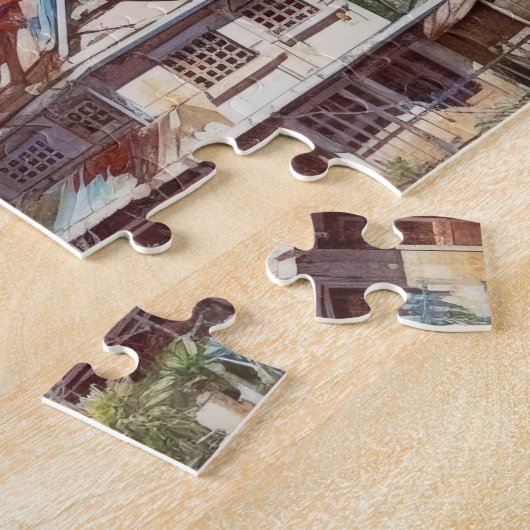 ポイ素朴ン王室のチアナの木の開花の水色 ジグソーパズル (側面)