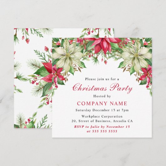 ポイ赤と白ンセ企業のティアパーティー 招待状 (正面/裏面)