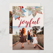 ポイ鮮やかンセチアのクリスマスフォトカード シーズンカード (正面/裏面)