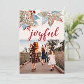 ポイ鮮やかンセチアのクリスマスフォトカード シーズンカード (スタンド正面)