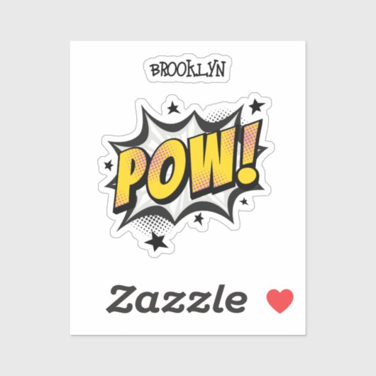 ポウおもしろいポップ・アートのアート漫画スタイルタイポグラフィ吹き出し シール (シート)