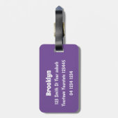 ポウおもしろいポップ・アートのアート漫画スタイルタイポグラフィ吹き出し ラゲッジタグ (裏面縦)