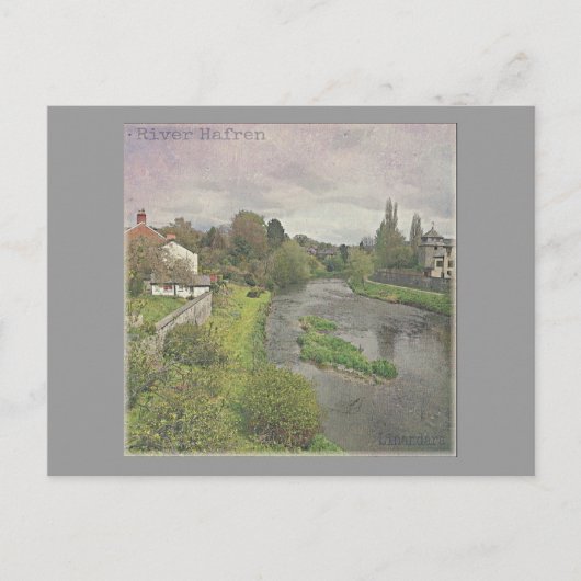 ポウシス州ニュータウンの川ハフーン ポストカード (正面)