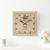 ポウデュシエル スクエア壁時計 (ホーム)