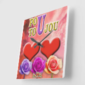 ポウトウジョウ スクエア壁時計 (傾斜)