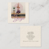 ポウドフォトヨガ先生インストラクター スクエア名刺 (正面/裏面)