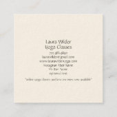 ポウドフォトヨガ先生インストラクター スクエア名刺 (裏面)