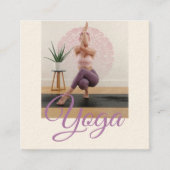 ポウドフォトヨガ先生インストラクター スクエア名刺 (正面)