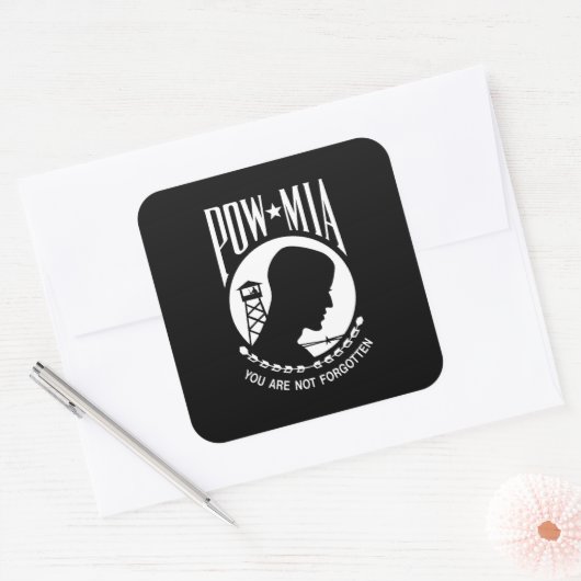 ポウミア国旗恋しく思:ベトナム戦争の兵士,第2次世界大戦 スクエアシール (封筒)