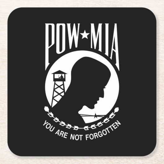 ポウミア国旗恋しく思：ベトナム戦争の兵士，第2次世界大戦 スクエアペーパーコースター (正面)