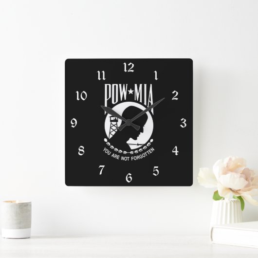 ポウミア国旗恋しく思：ベトナム戦争の兵士，第2次世界大戦 スクエア壁時計 (ホーム)