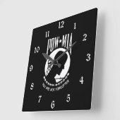 ポウミア国旗恋しく思：ベトナム戦争の兵士，第2次世界大戦 スクエア壁時計 (傾斜)