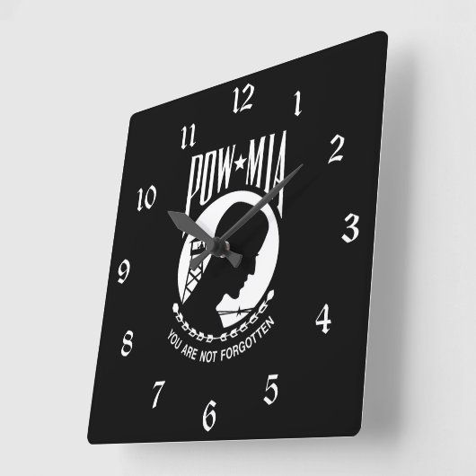ポウミア国旗恋しく思：ベトナム戦争の兵士，第2次世界大戦 スクエア壁時計 (傾斜)